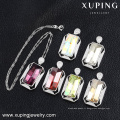 Bijoux couleur argent avec 32606-xuping Cristaux de Swarovski, pendentif améthyste